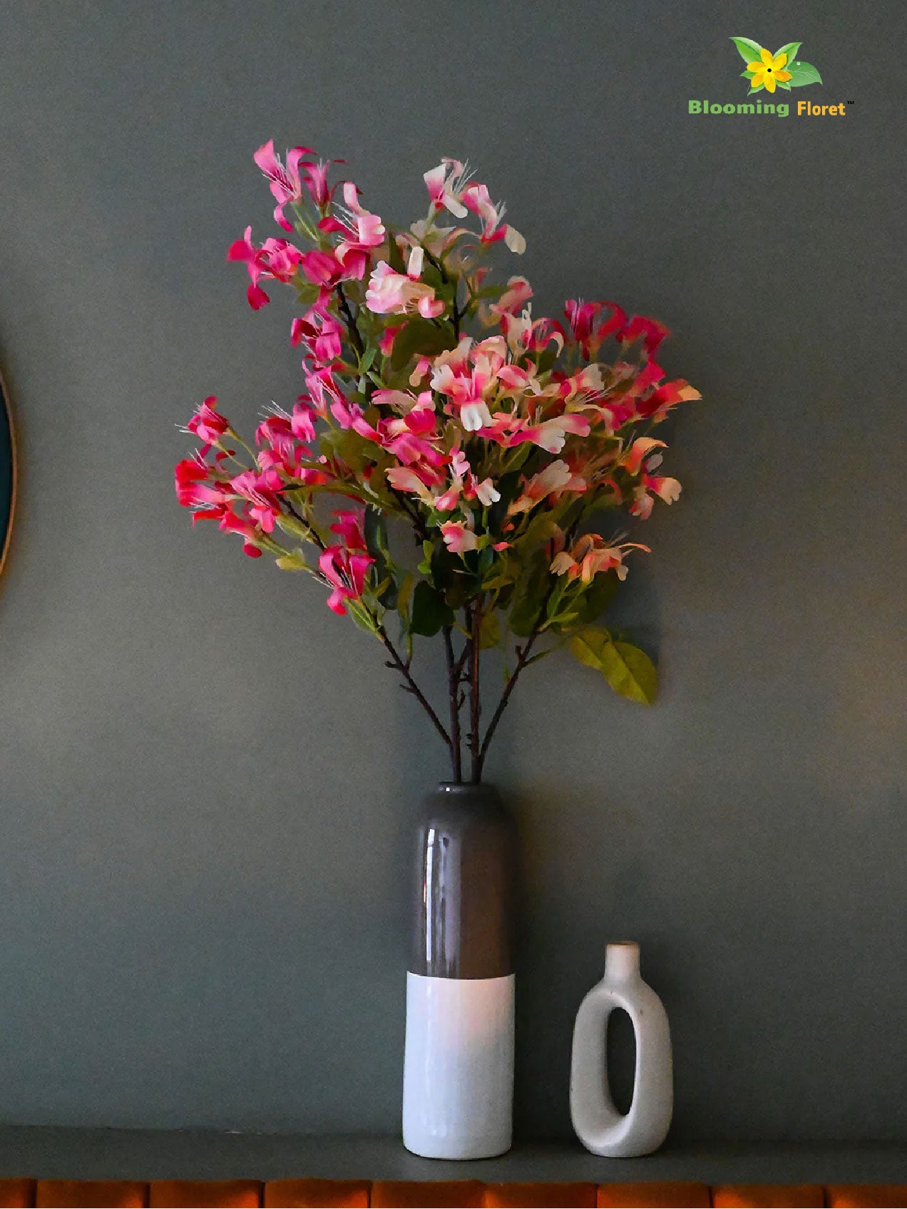 Japanese Honeysuckle Flower Bunch - Light Pink, Dark PInk