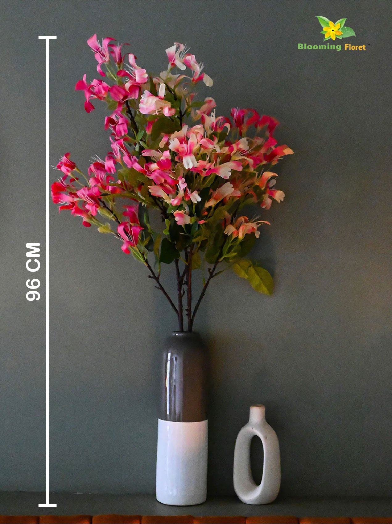 Japanese Honeysuckle Flower Bunch - Light Pink, Dark PInk