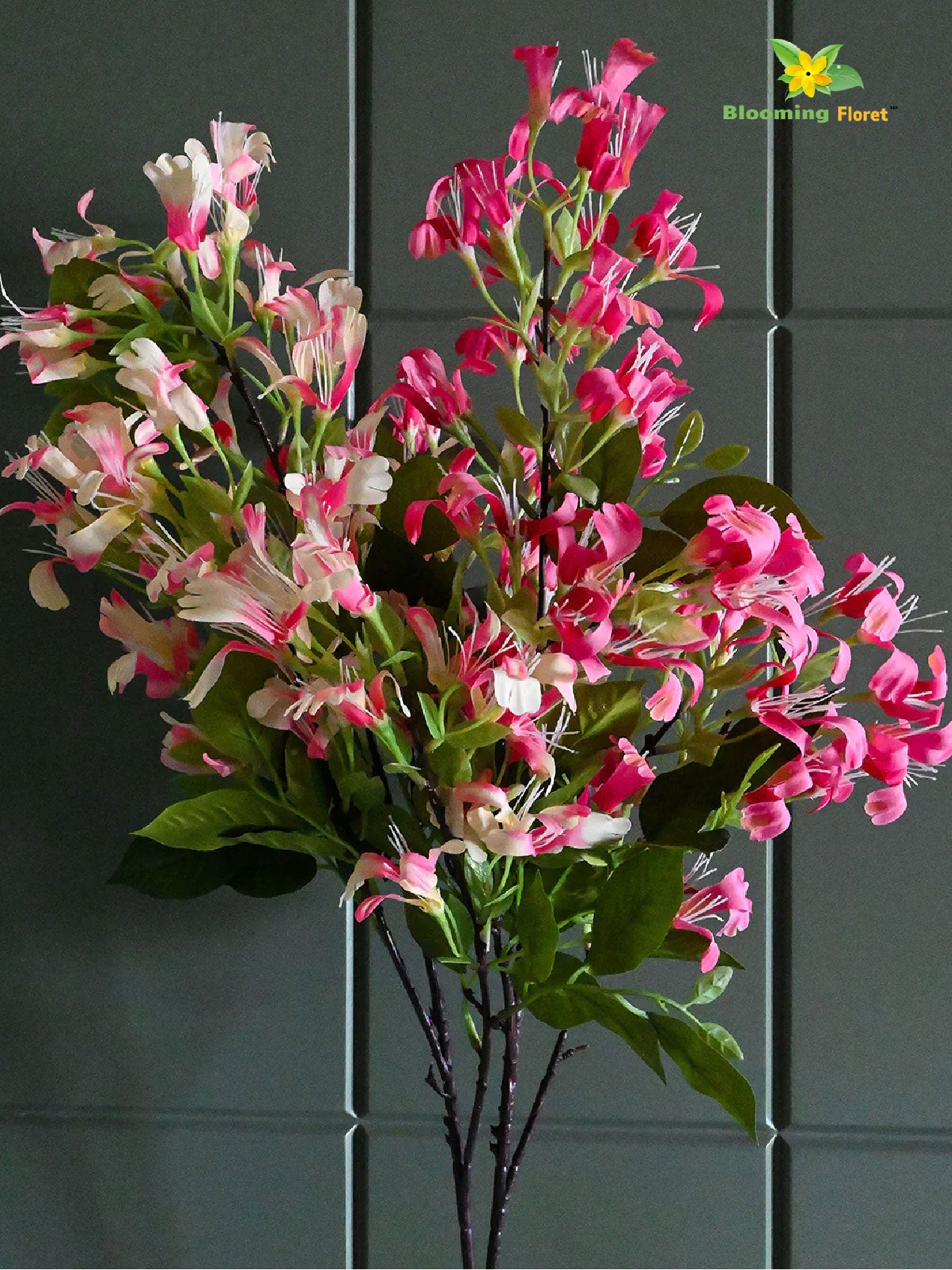 Japanese Honeysuckle Flower Bunch - Light Pink, Dark PInk