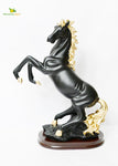 Horse with Gold hair Showpiece - Black
