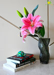 Twisted Glass Vase - Black