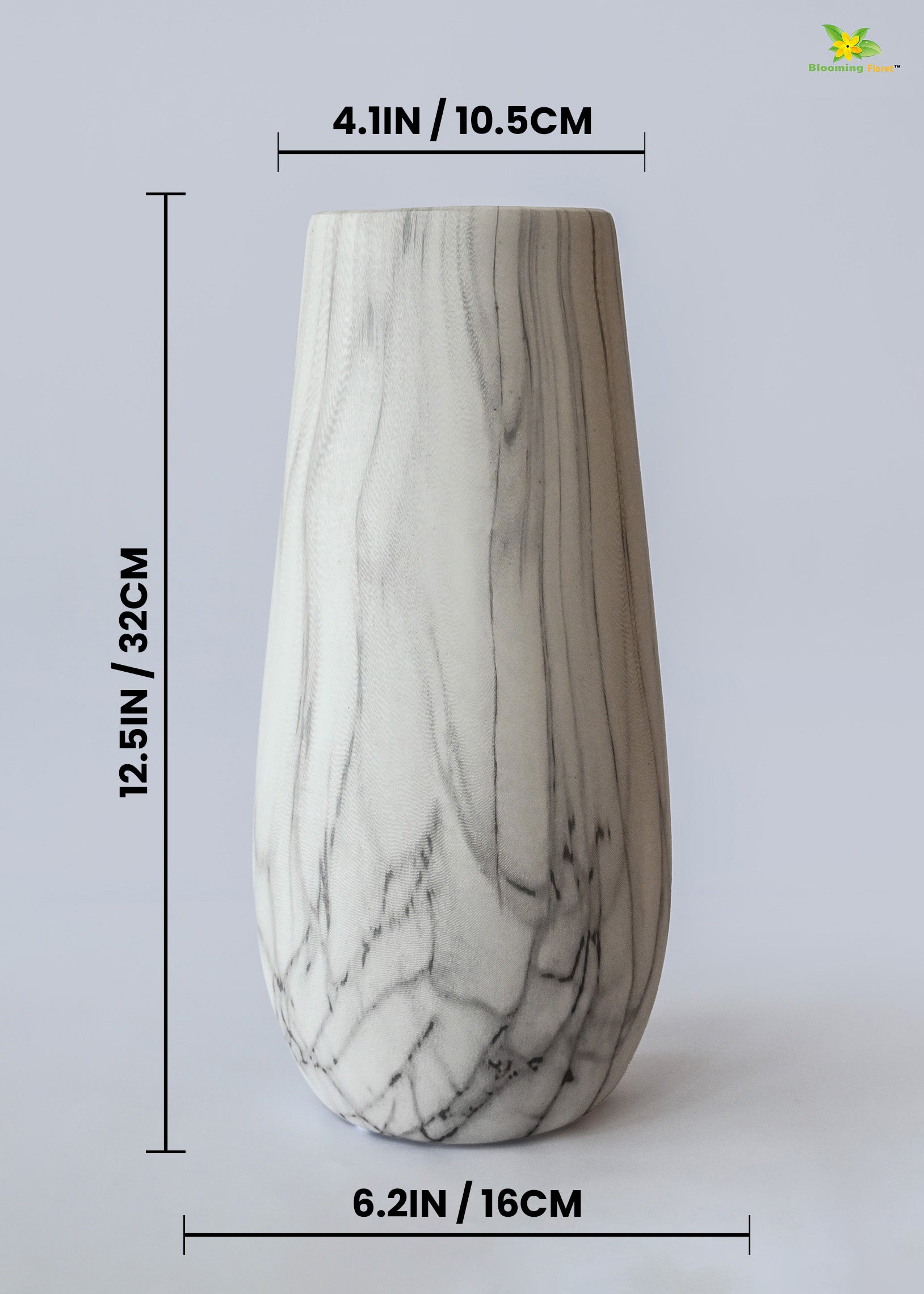 Marble Design Ceramic Vase - Large