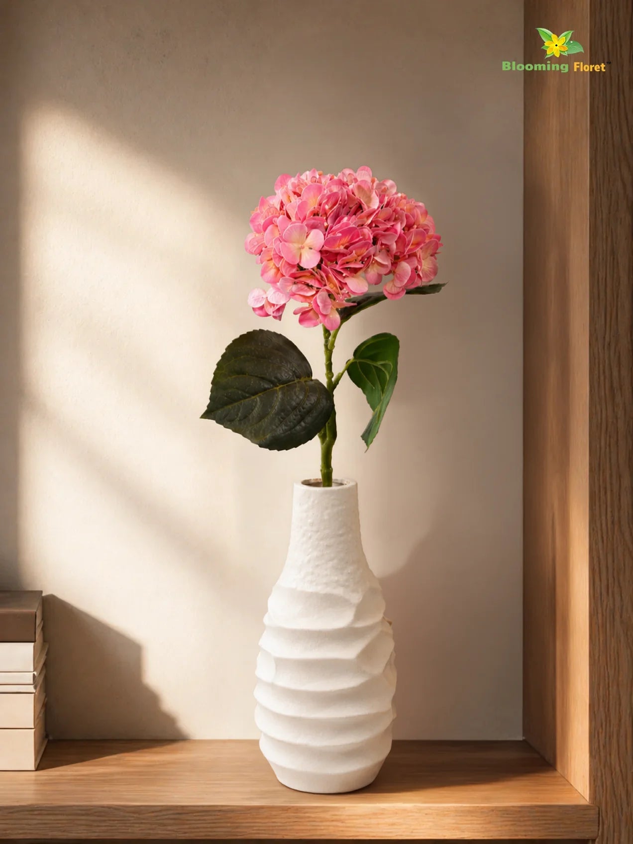 Hydrangea Flower Stick | Rose Red | 63 cm