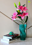 Twisted Glass Vase - Green
