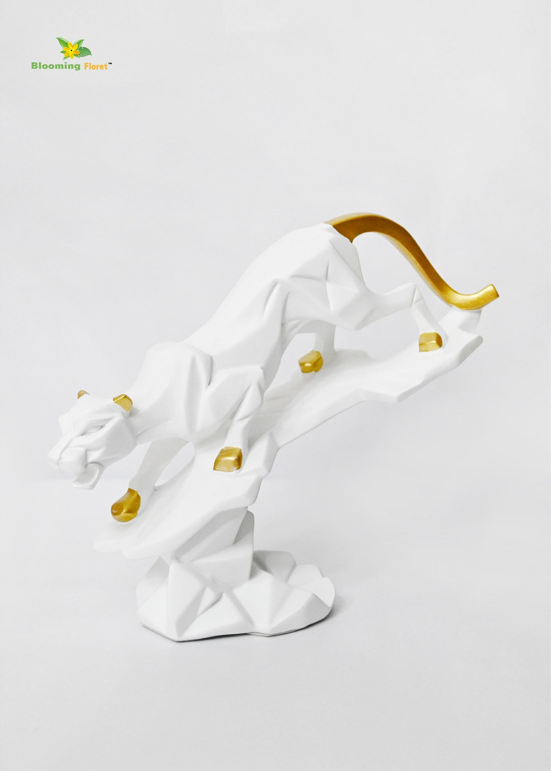 Modern Geometric Panther - White