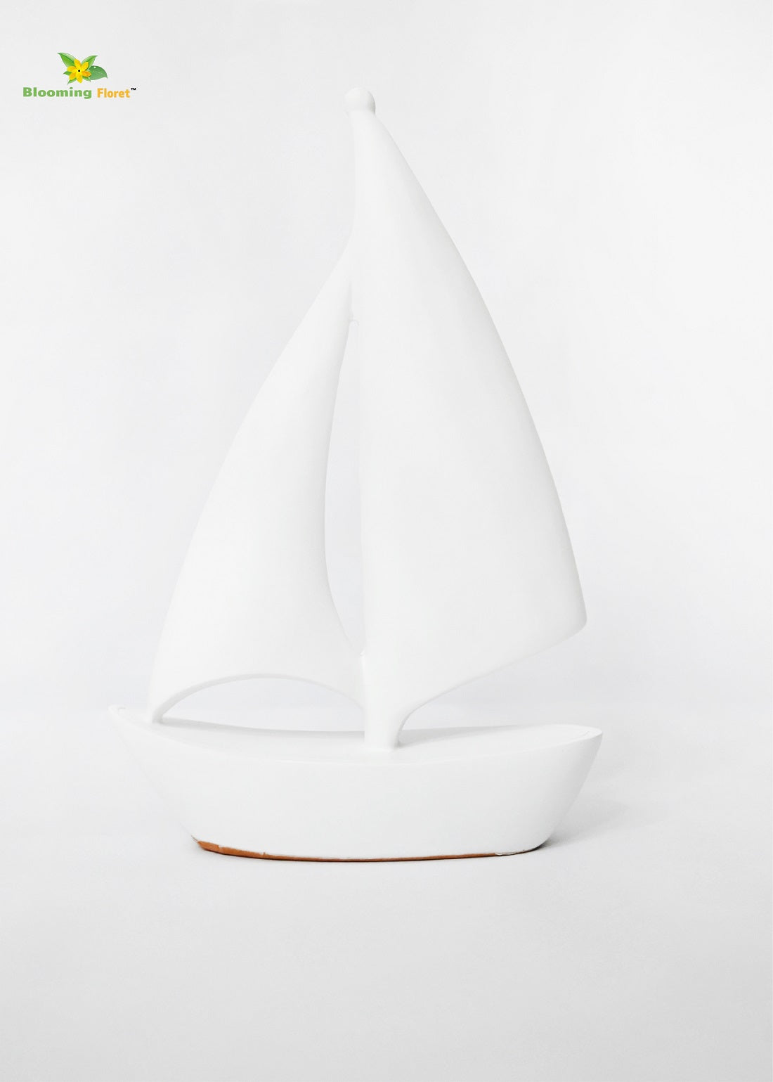 Sailing Ship Statue-White