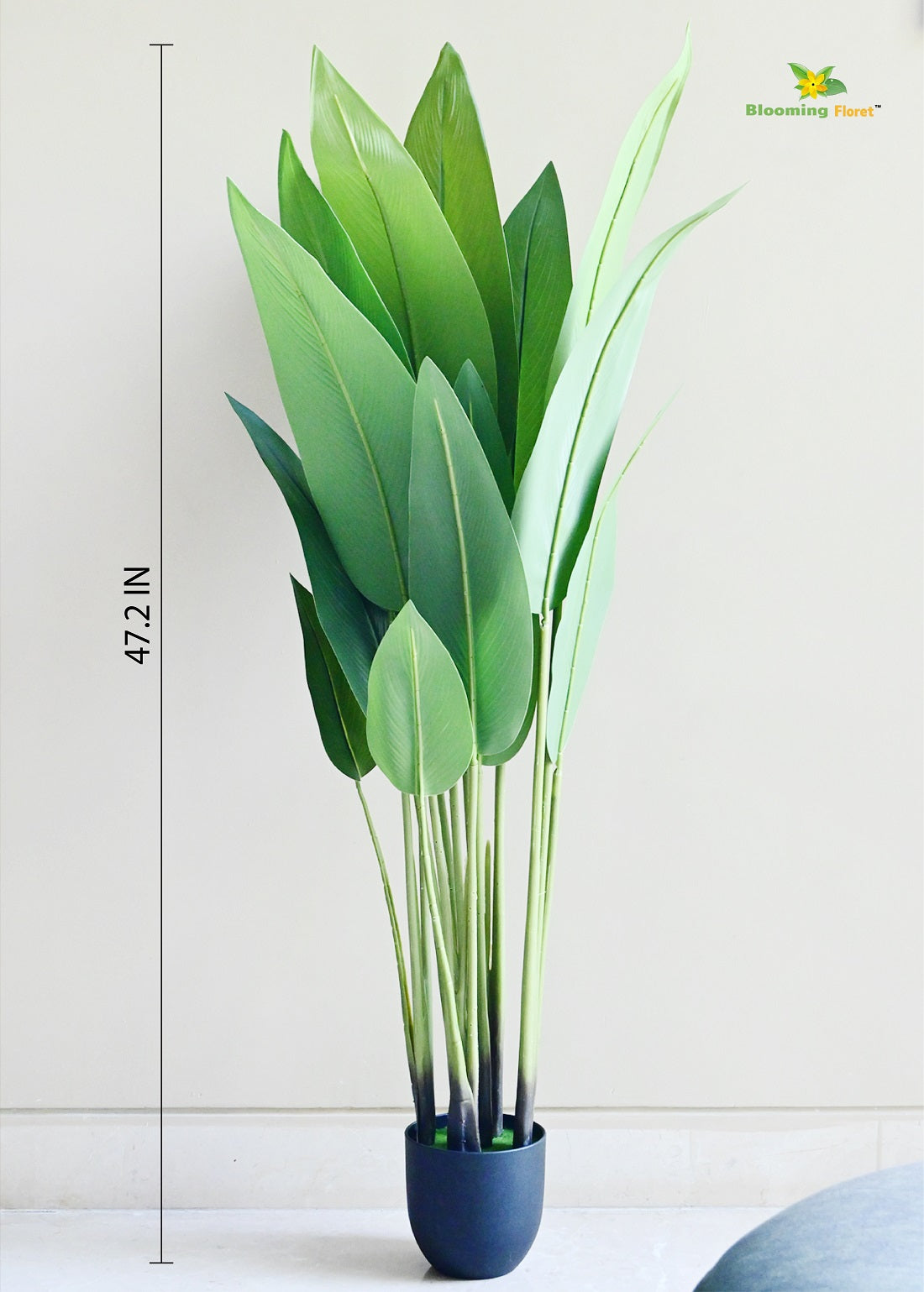 Elegant Artificial Bird of Paradise Plant – Lush Tropical Décor for Home or Office (47.2 Inches)