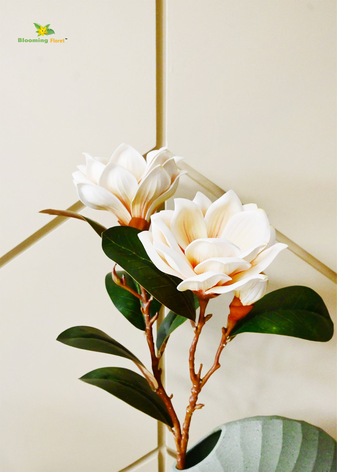 Artificial Magnolia Flower Branch – Elegant Decor in Multiple Colors (78.7 cm)