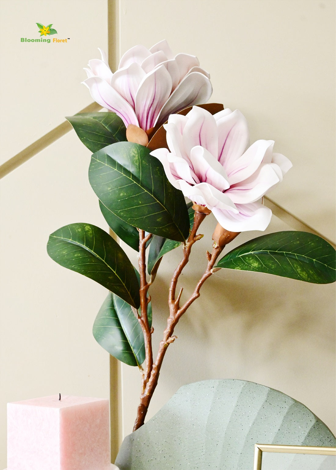 Artificial Magnolia Flower Branch – Elegant Decor in Multiple Colors (78.7 cm)