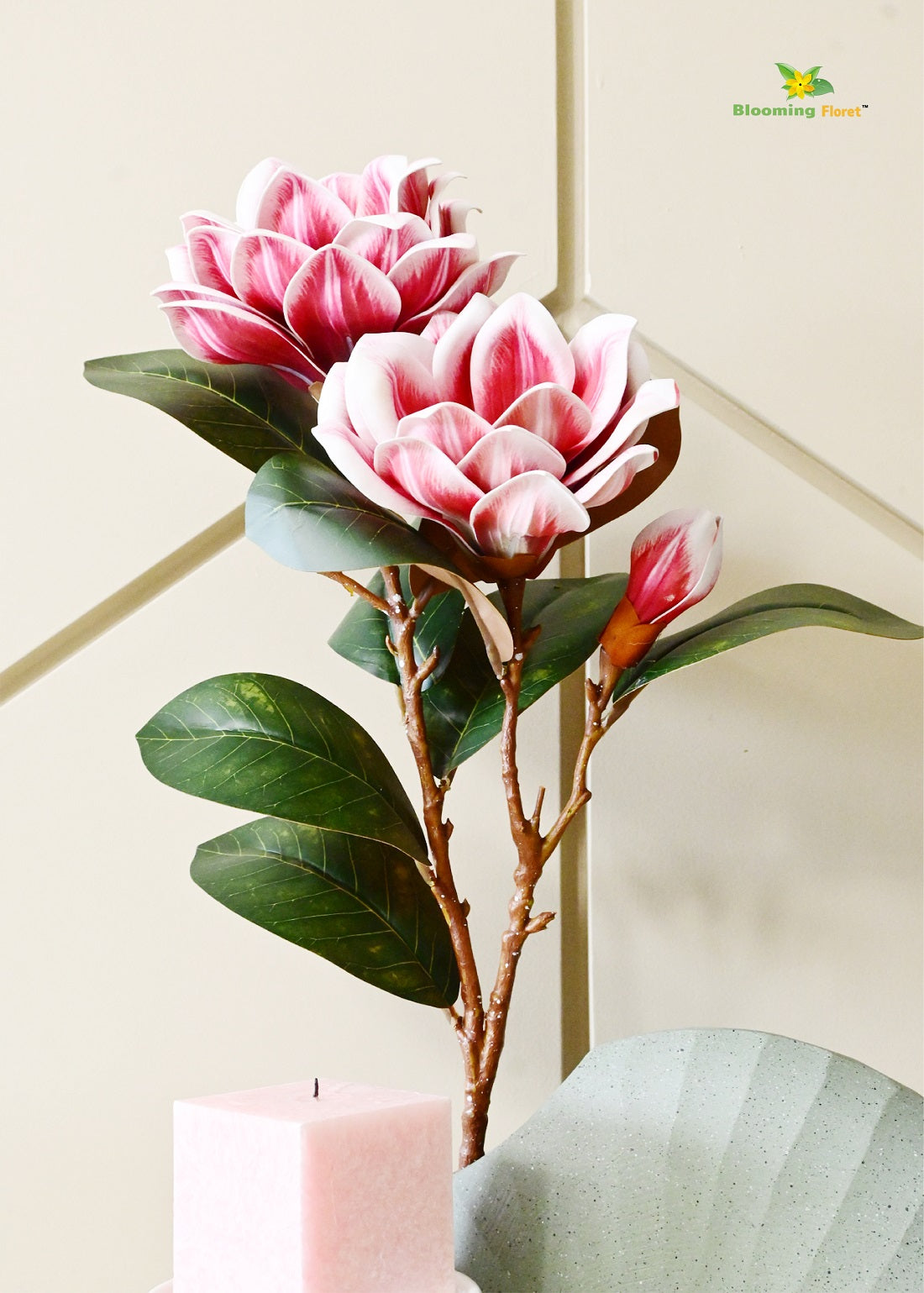 Artificial Magnolia Flower Branch – Elegant Decor in Multiple Colors (78.7 cm)