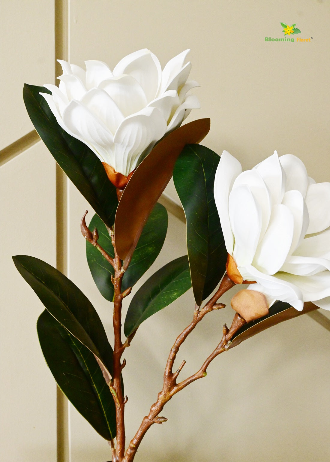 Artificial Magnolia Flower Branch – Elegant Decor in Multiple Colors (78.7 cm)