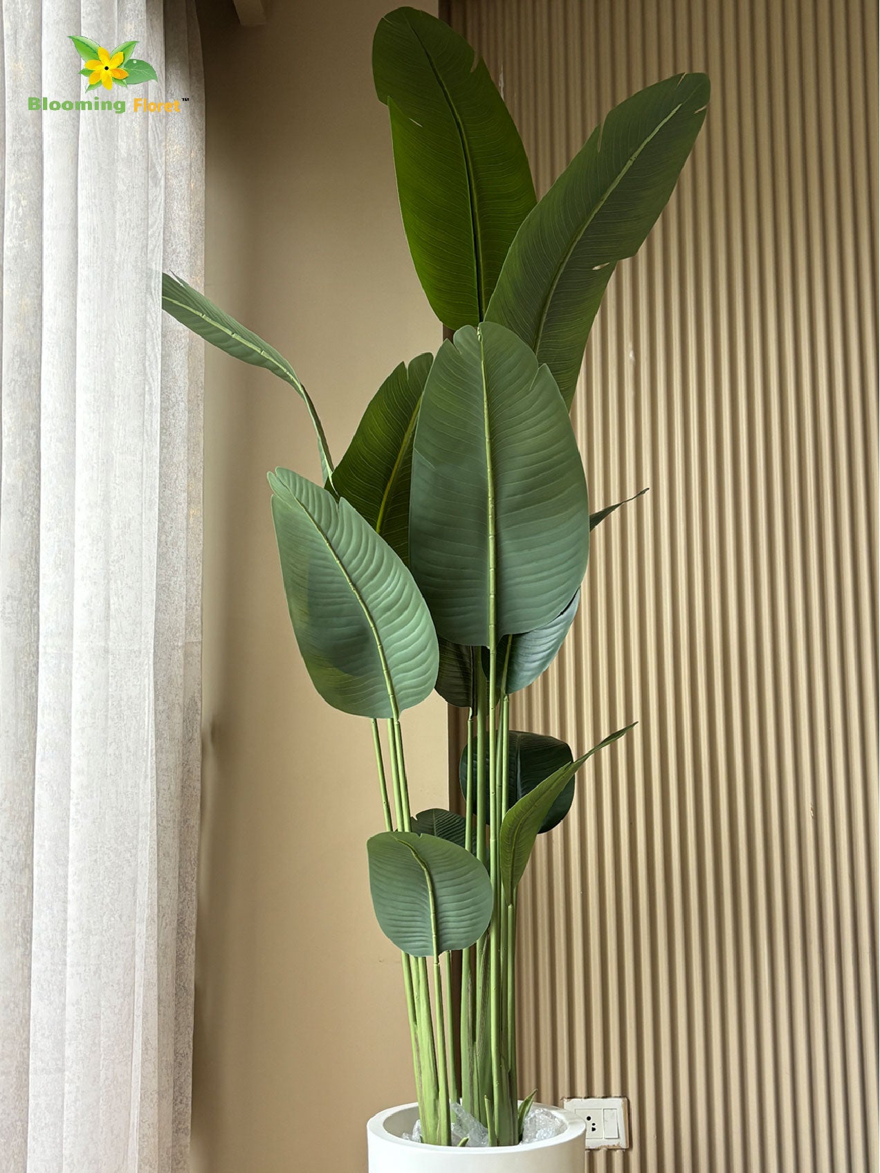 Artificial Banana Leaf Plant – 220 cm, with Basic Pot