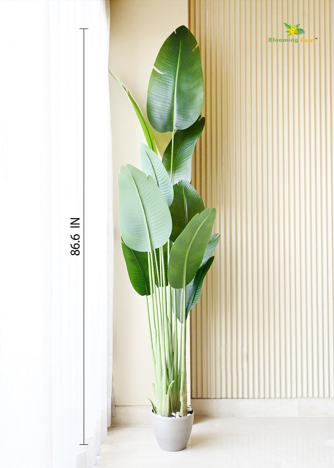 Artificial Banana Leaf Plant – Vibrant Indoor Greenery (86.6 Inches)