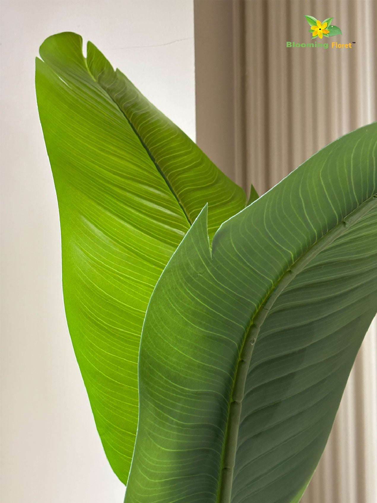 Realistic Artificial Banana Leaf Faux Plant – 180 cm, with Basic Pot