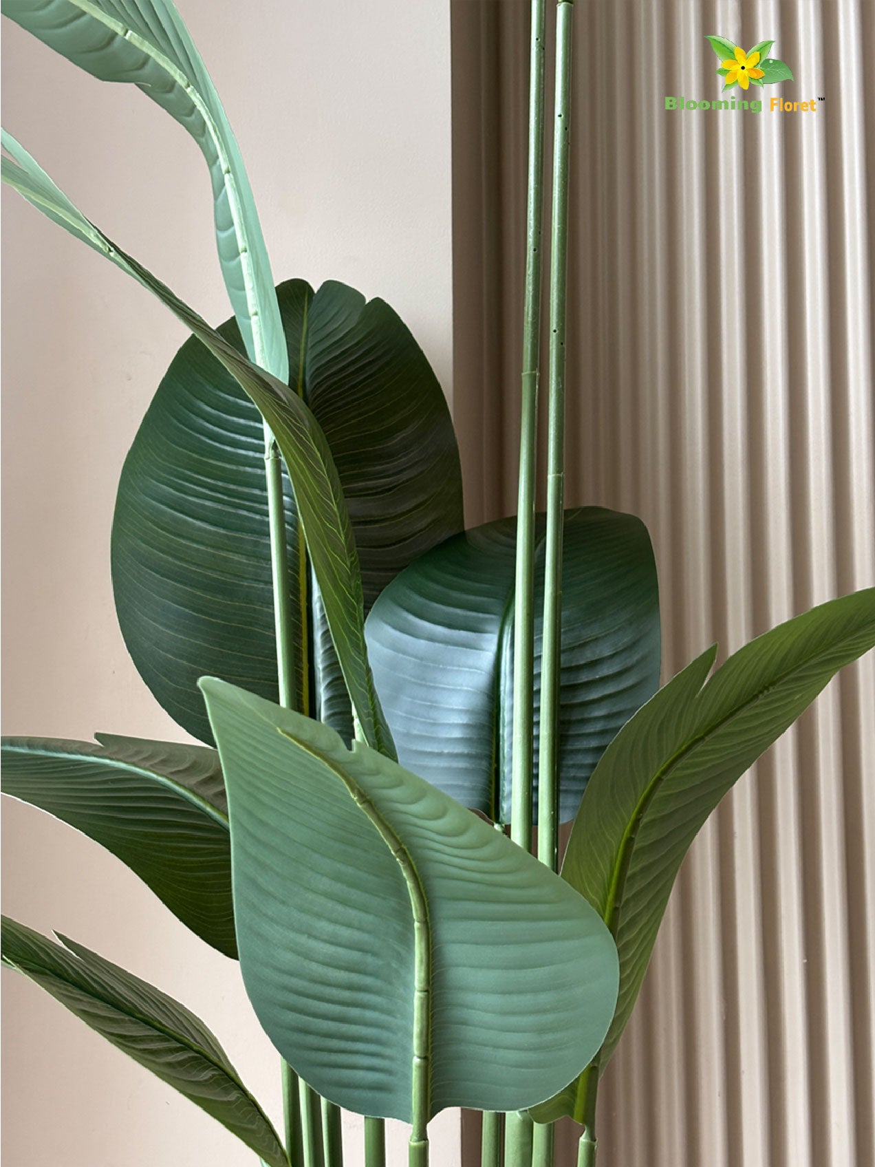 Realistic Artificial Banana Leaf Faux Plant – 180 cm, with Basic Pot