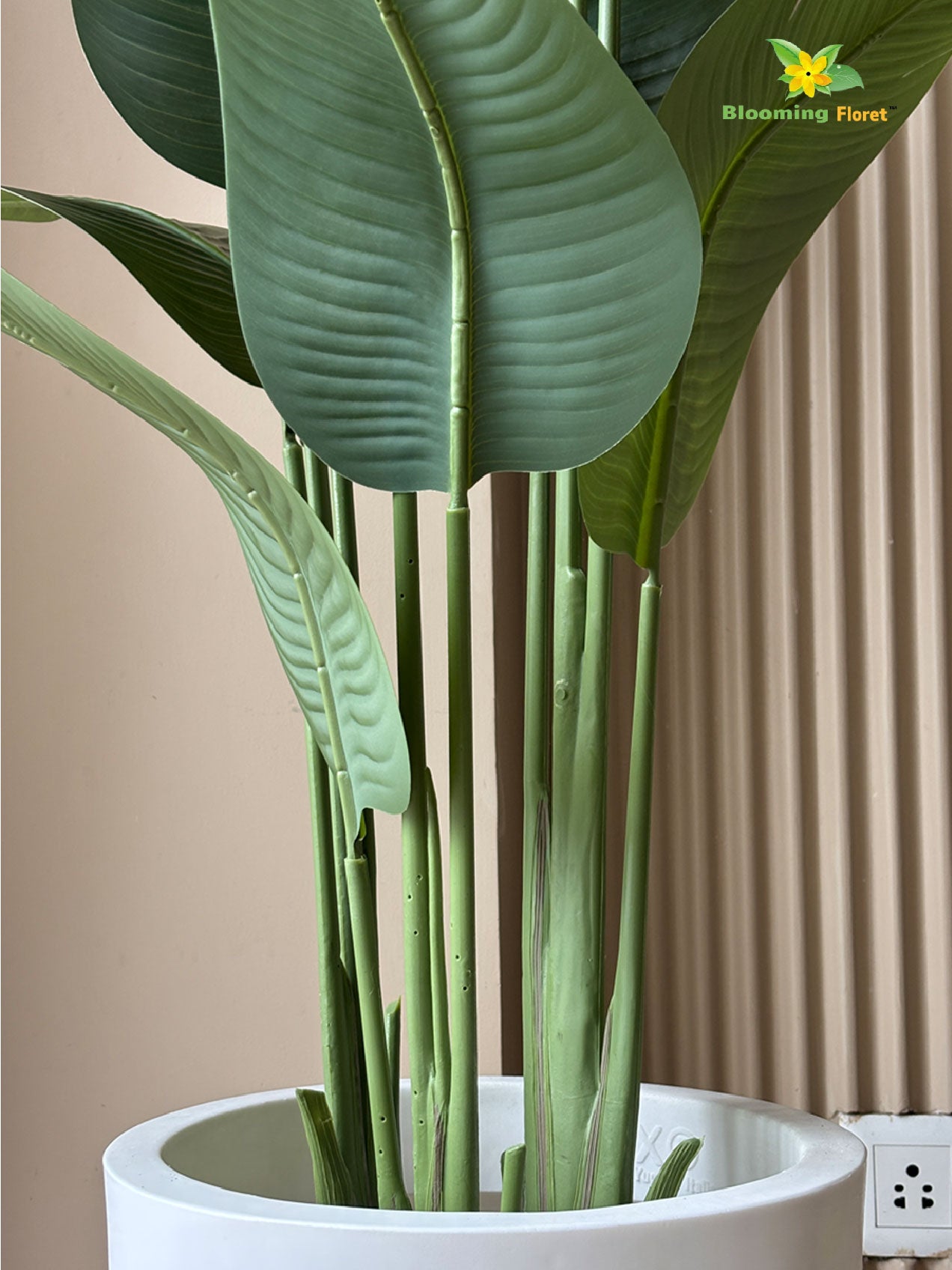 Realistic Artificial Banana Leaf Faux Plant – 180 cm, with Basic Pot
