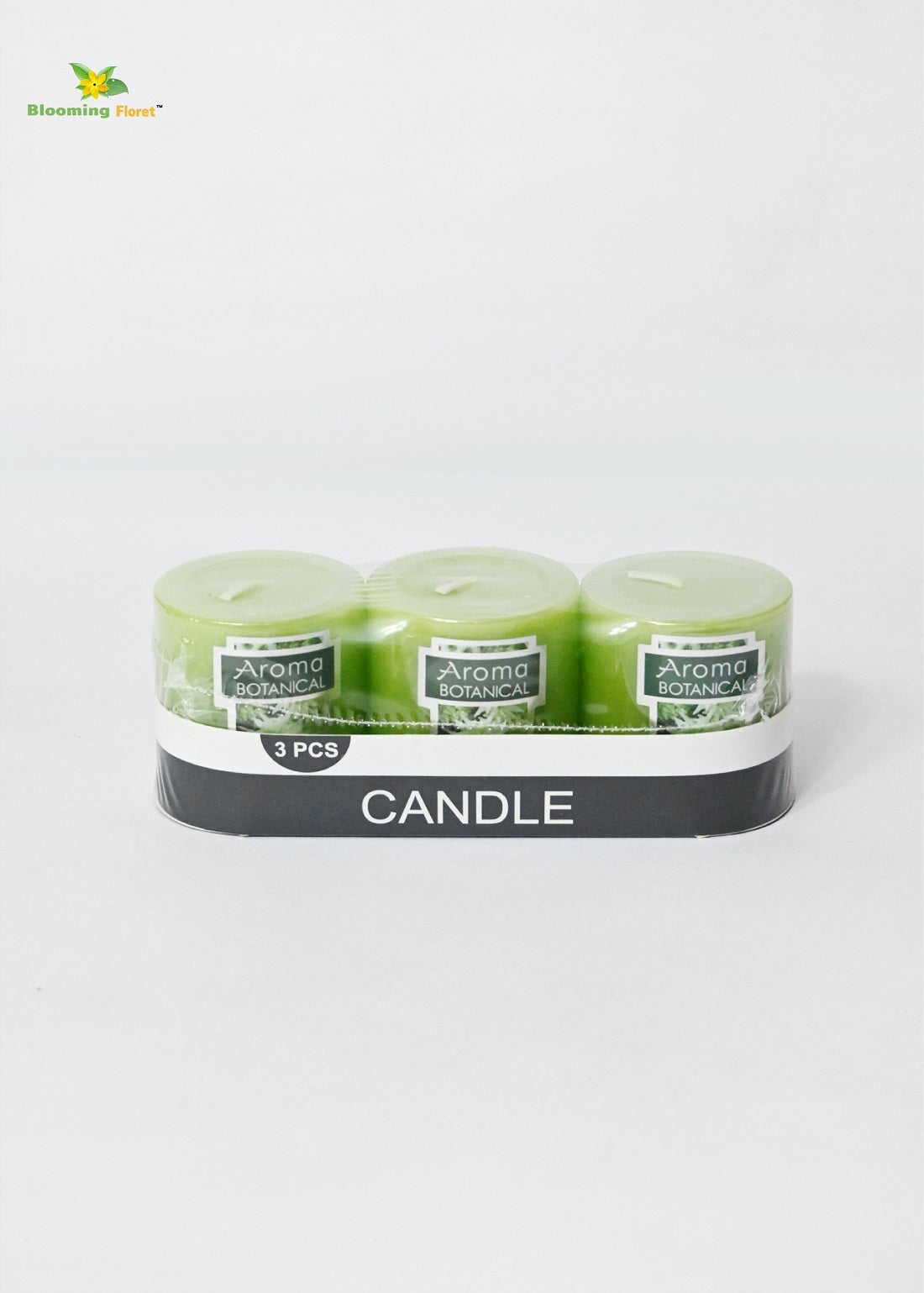 Lime Basil & Citrus Scented Pillar Candles - Sets of 2