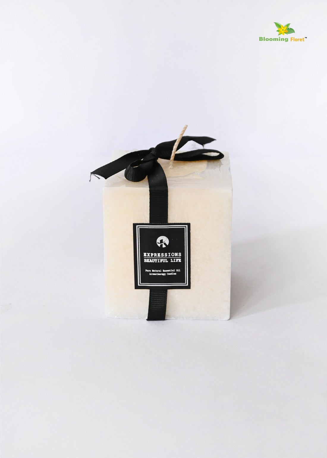 Cream Scented Square Candle - Set of 2