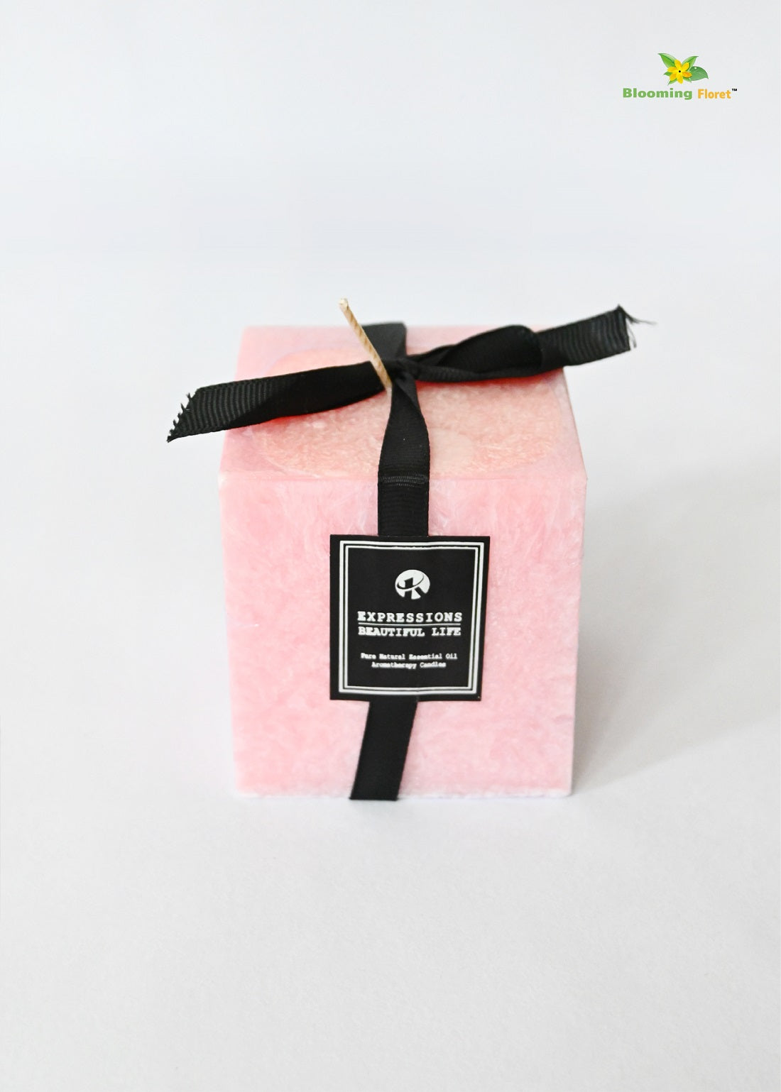 Pink Scented Square Candle - Set of 2