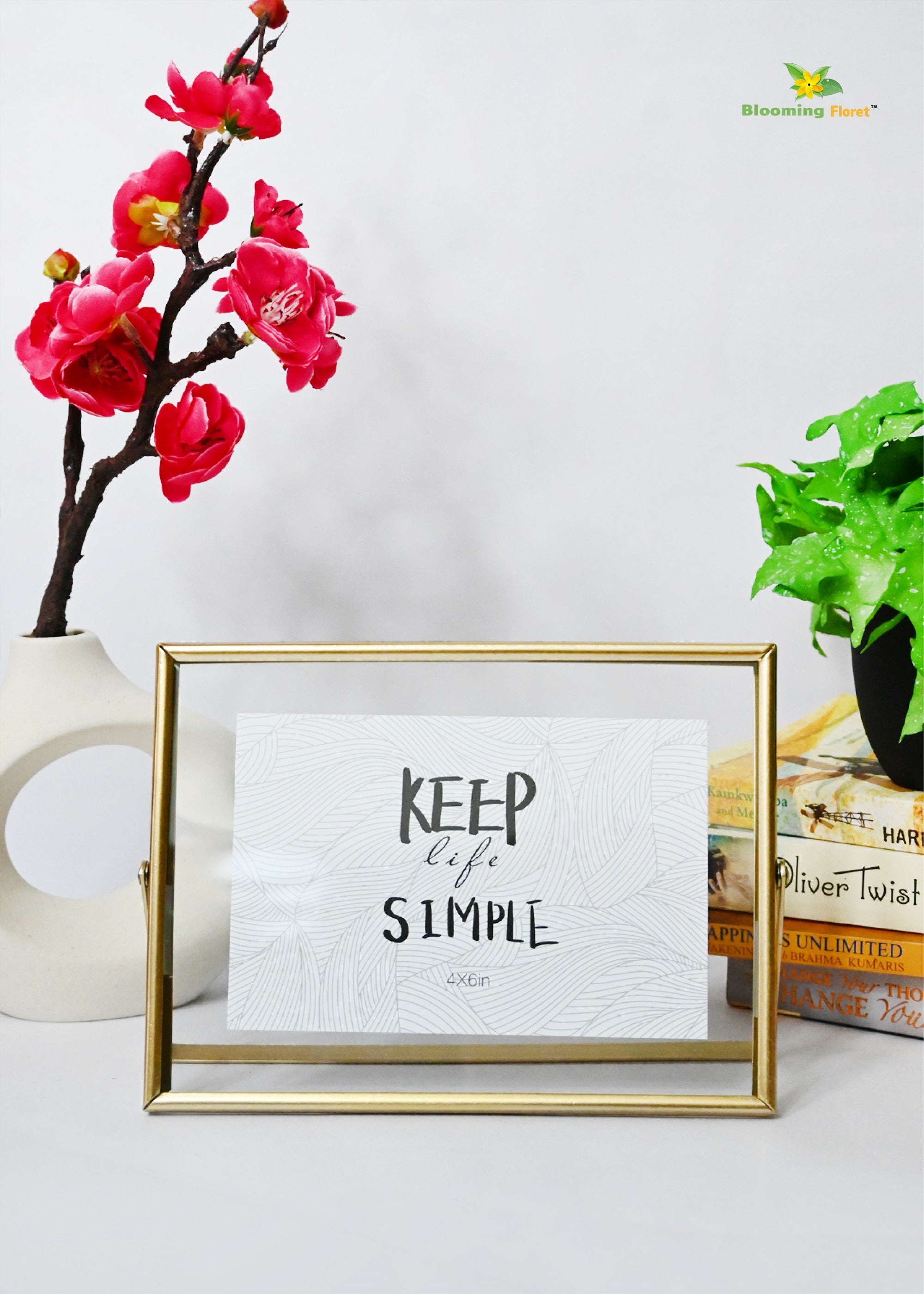 Glass Metal Frame - Keep Smile