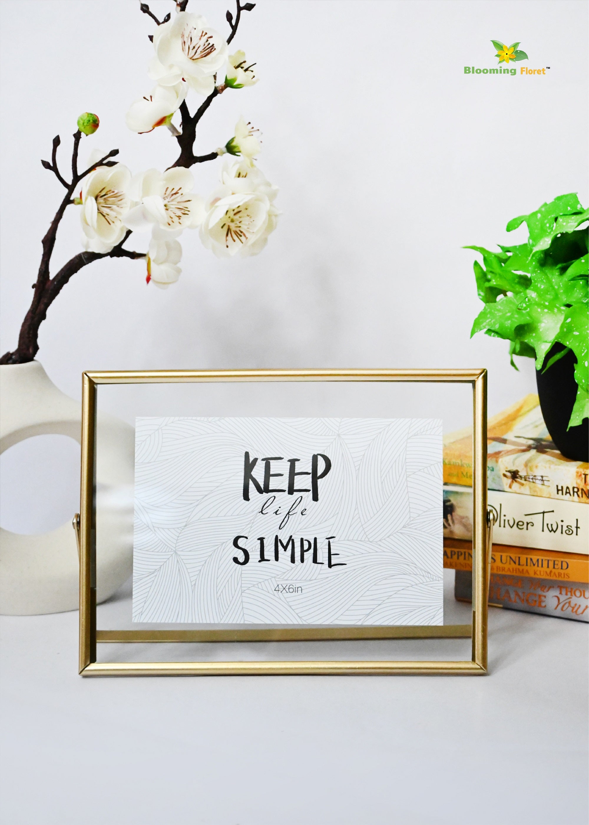 Glass Metal Frame - Keep Smile