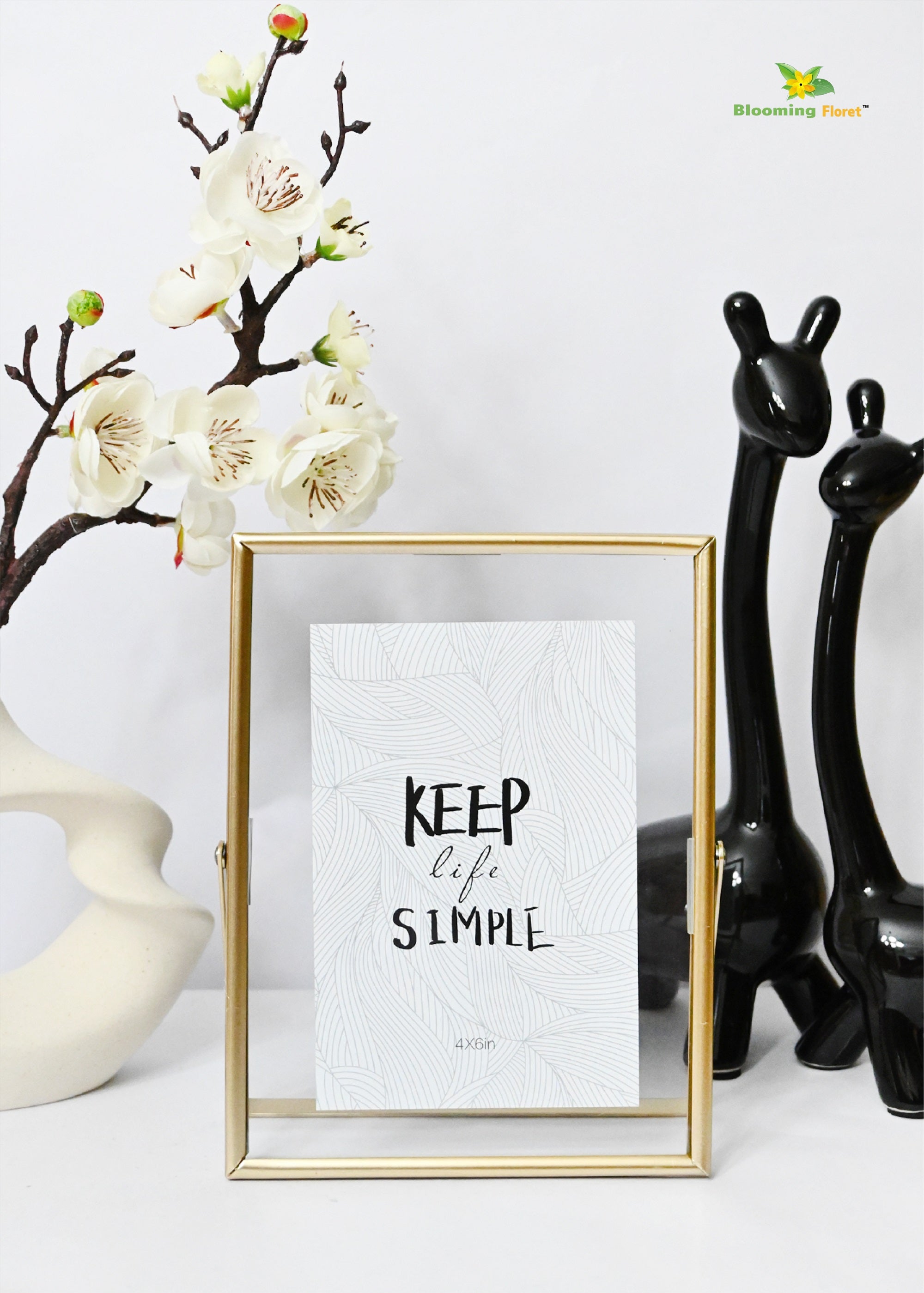 Glass Metal Frame - Keep Smile