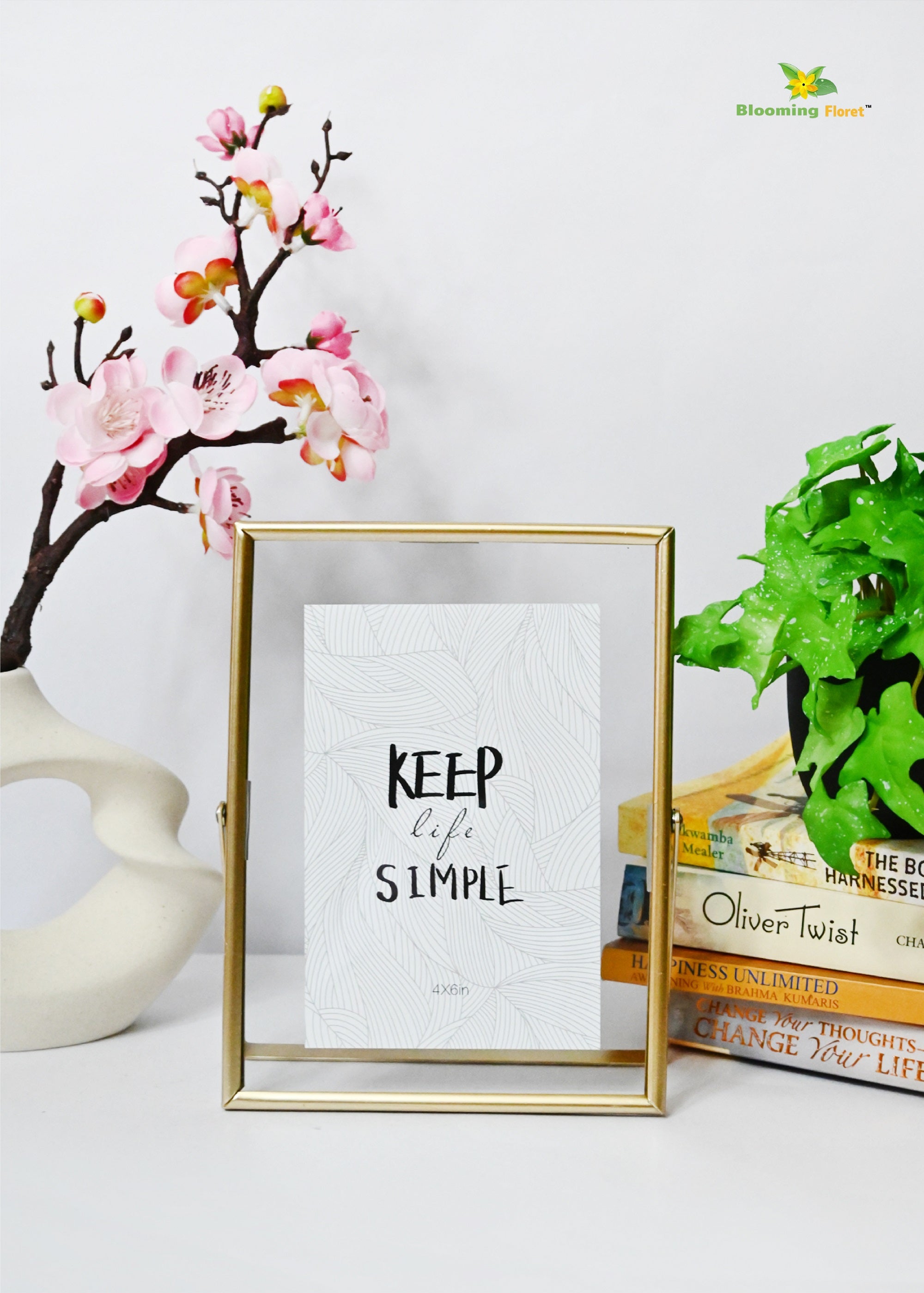 Glass Metal Frame - Keep Smile