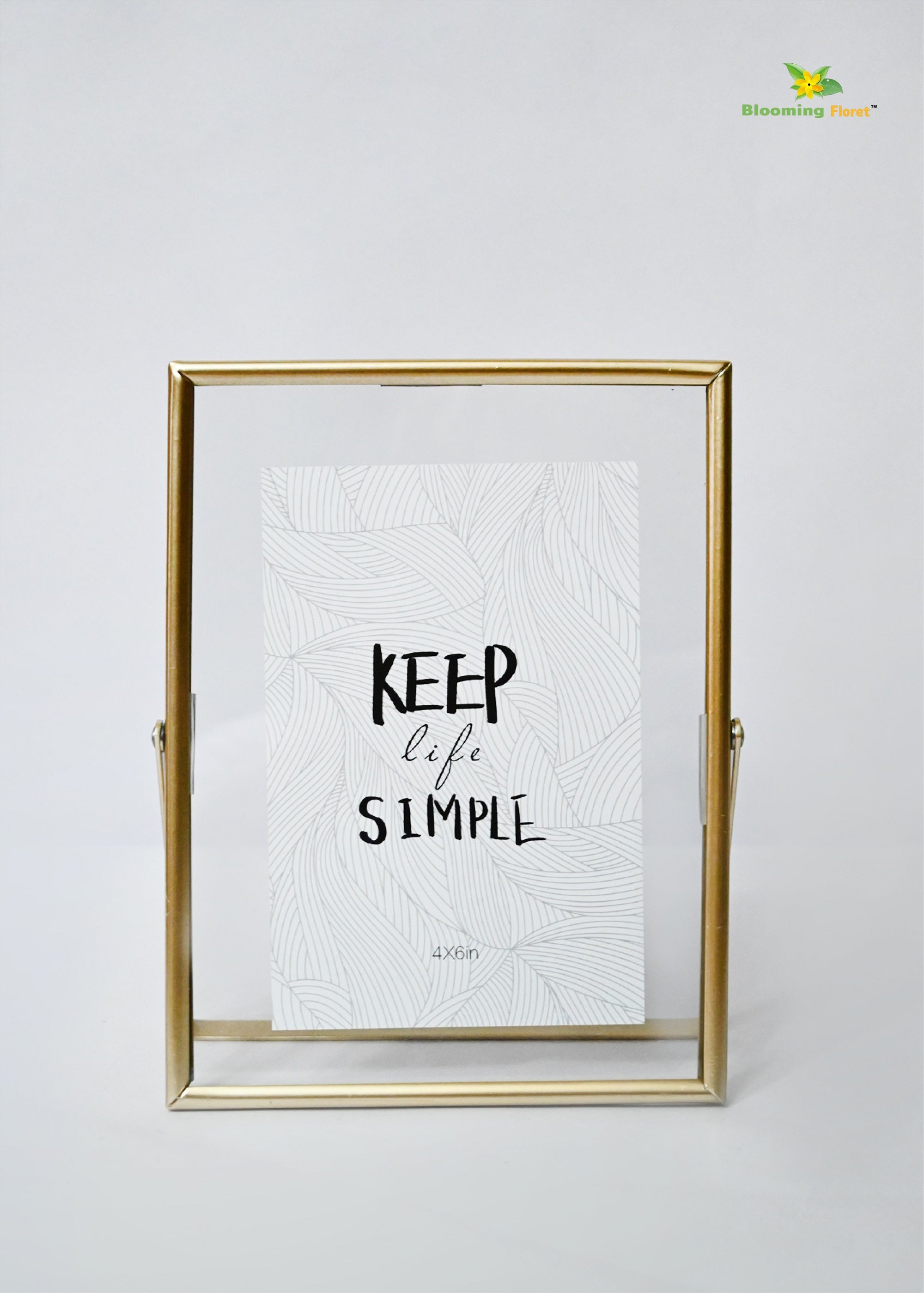 Glass Metal Frame - Keep Smile