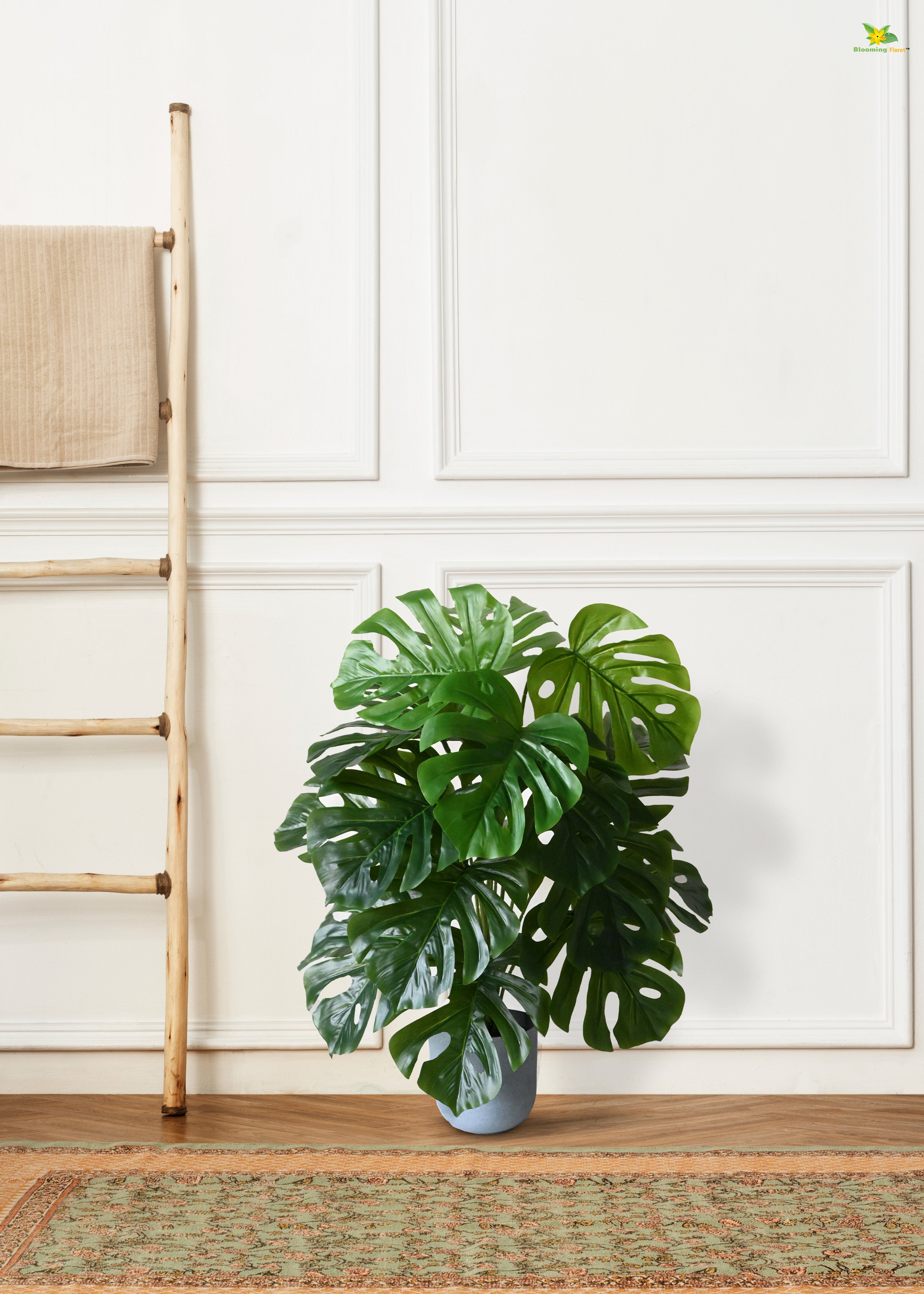 Artificial Monstera Plant for Decor | 18 Leaves with Basic Pot | 78.7 cm