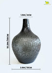 Globular Glass Vase - Black