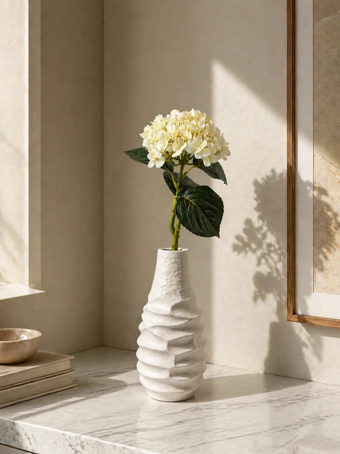 Hydrangea Flower Stick | White | 63 cm