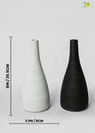 Spiral Ceramic Vase - Black and White