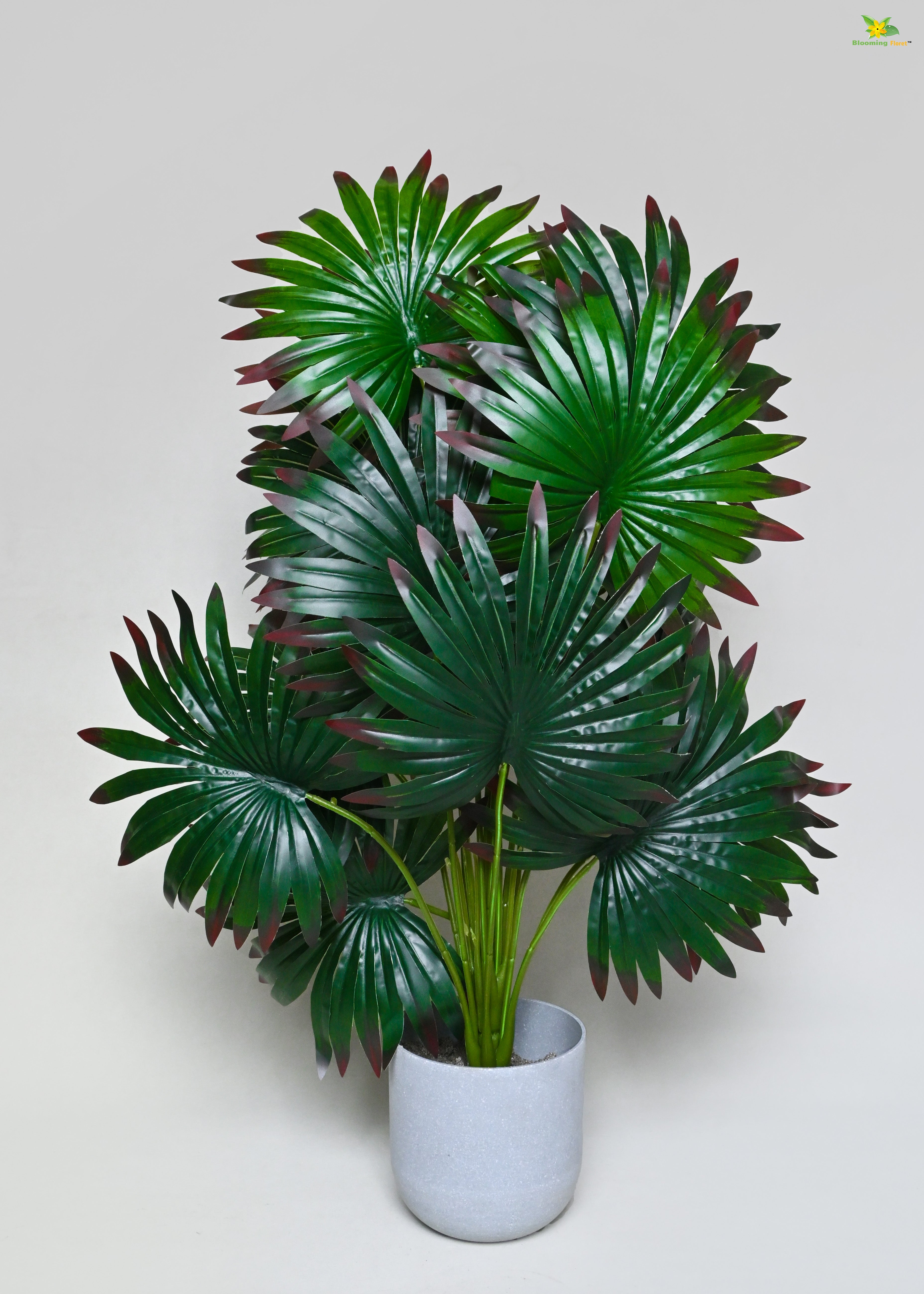 Artificial Fan Palm Plant for Decor | 18 Leaves with Basic Pot | 78.7 cm