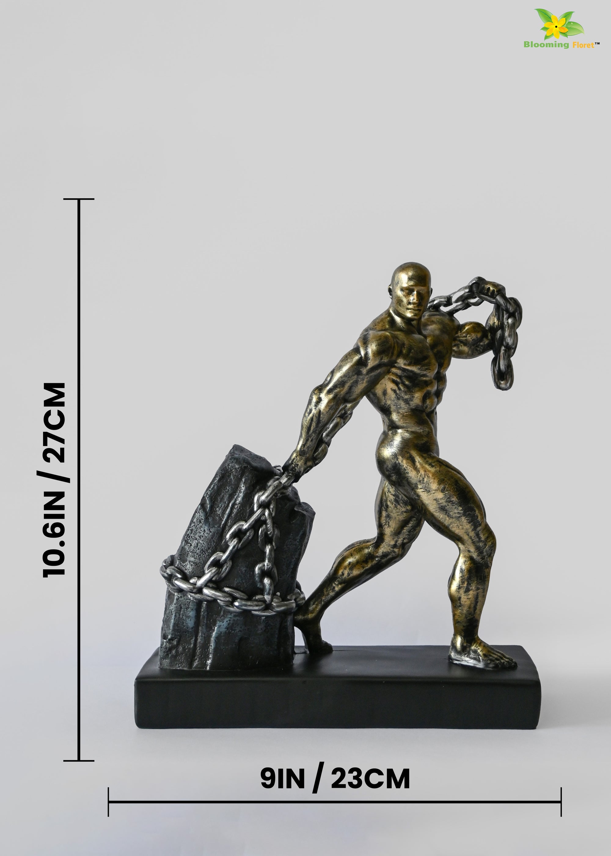 Elite Weightlifting Man Sculpture - Gold