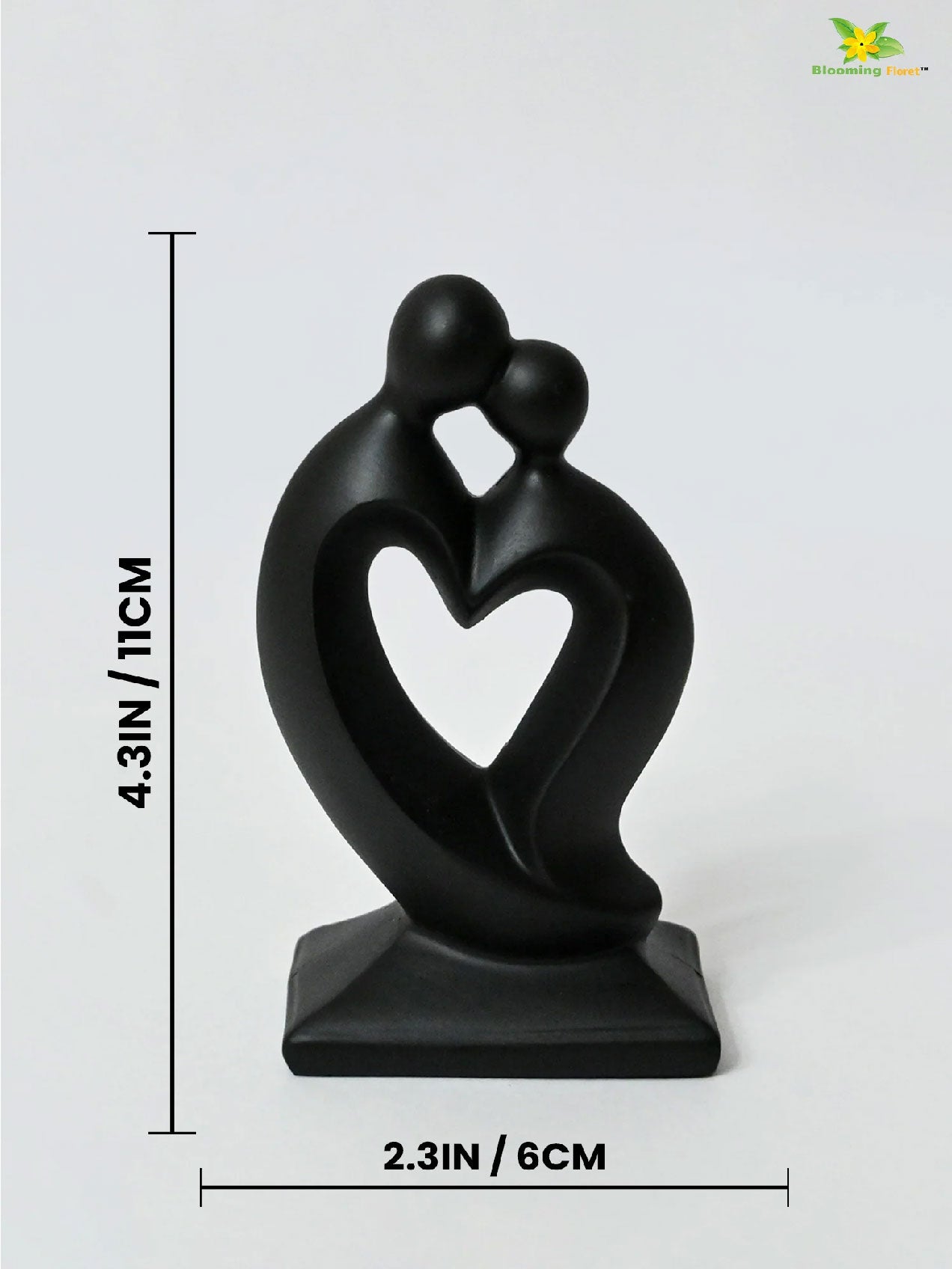 Couple Love Heart Figurine