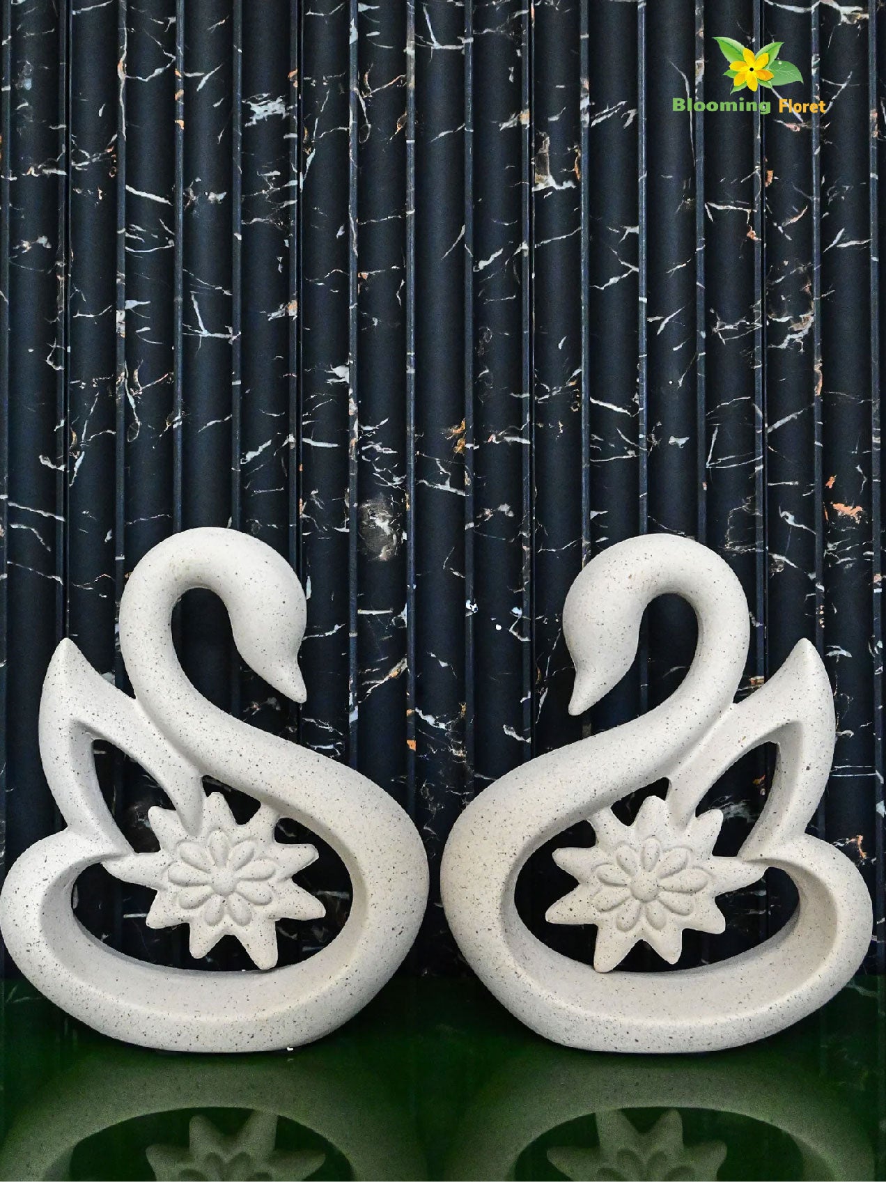 Premium Ceramic Swan Duo