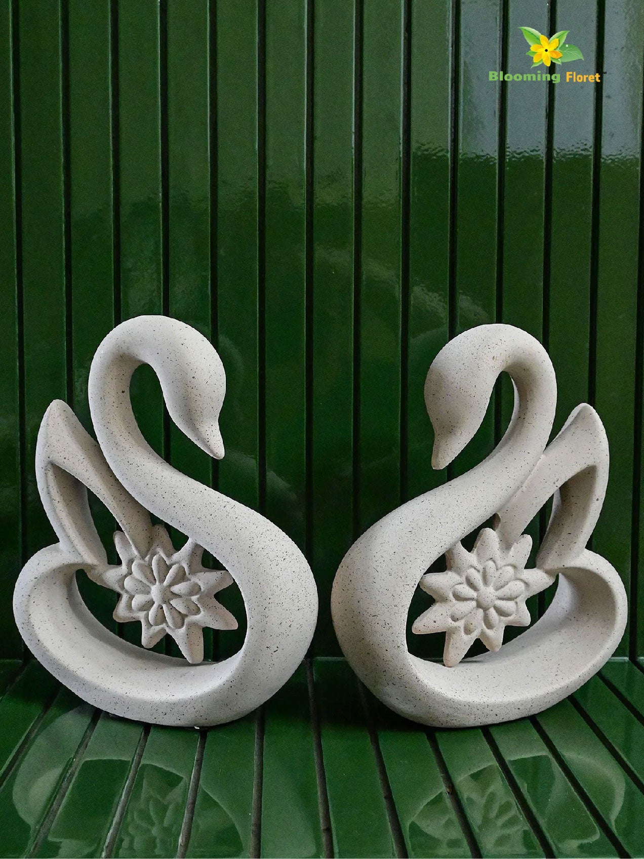 Premium Ceramic Swan Duo