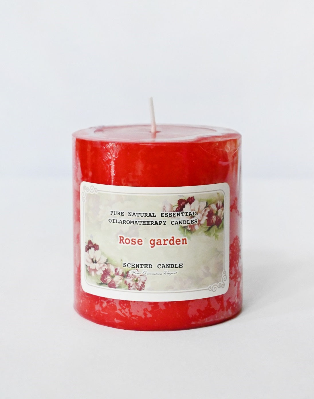 Rose Garden Scented Pillar Candle-Set of 2 Pcs