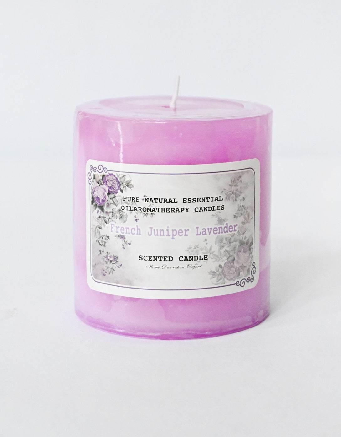 French Scented Pillar Candle-Set of 2 Pcs