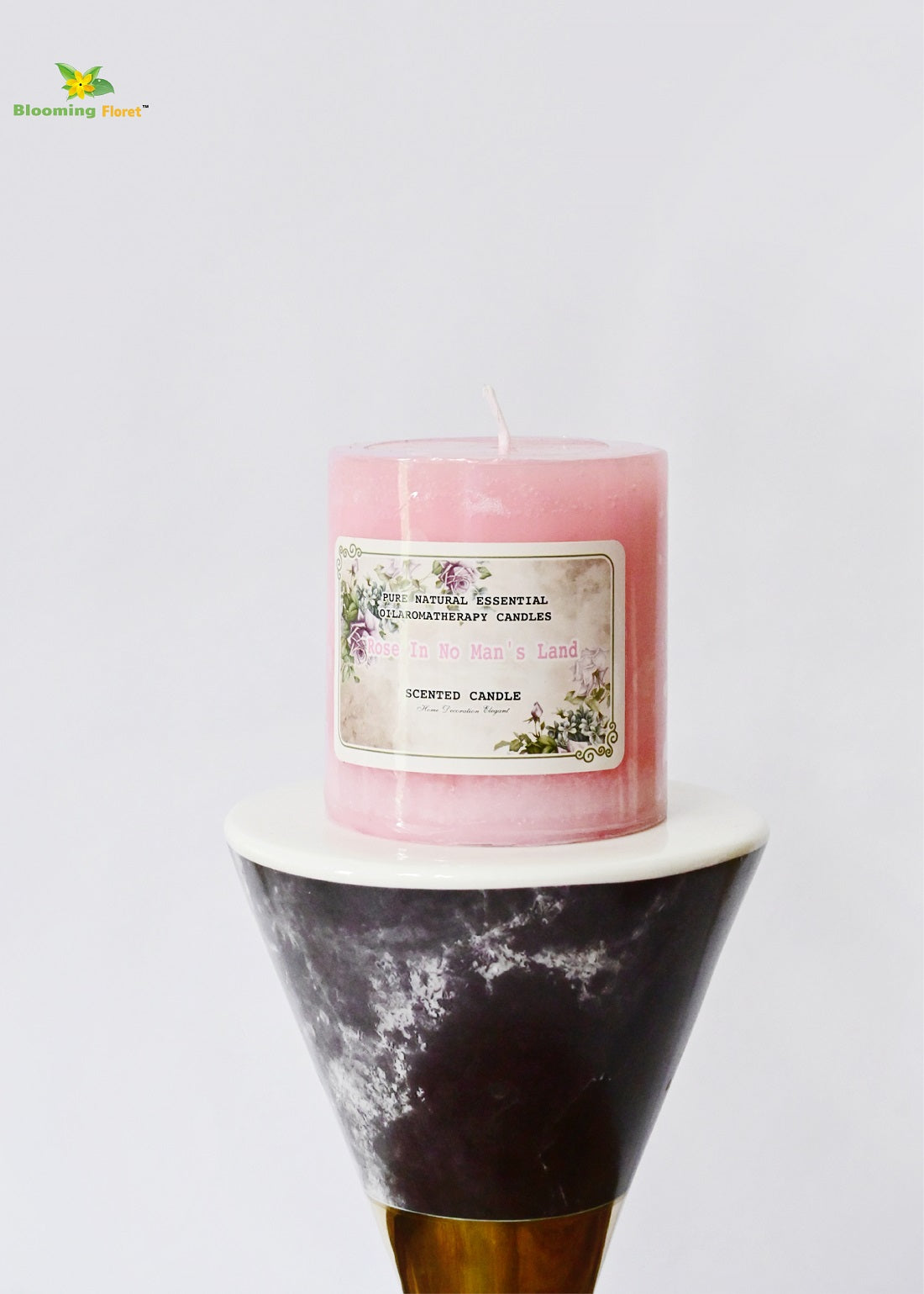 Rose-Men's Scented Pillar Candle-Set of 2 Pcs