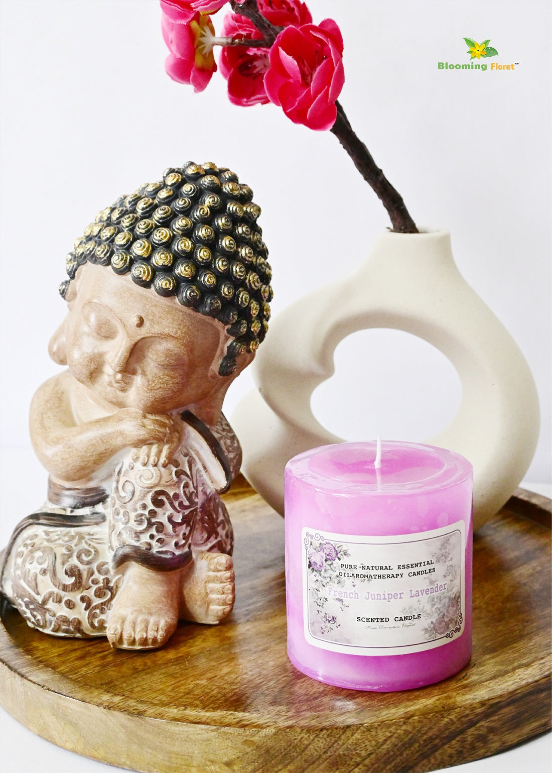 Rose-Men's Scented Pillar Candle-Set of 2 Pcs