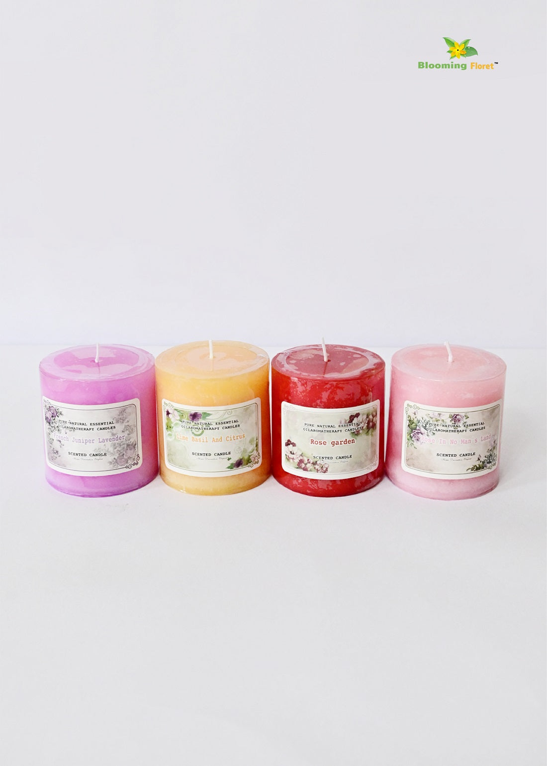 Rose Garden Scented Pillar Candle - Set of 2 Pcs