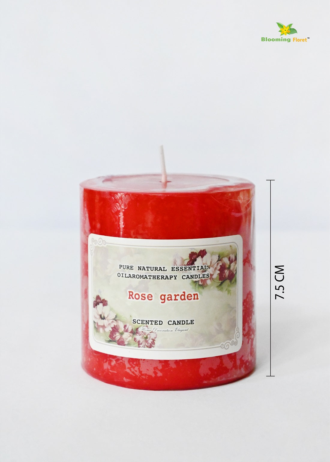 Rose Garden Scented Pillar Candle-Set of 2 Pcs