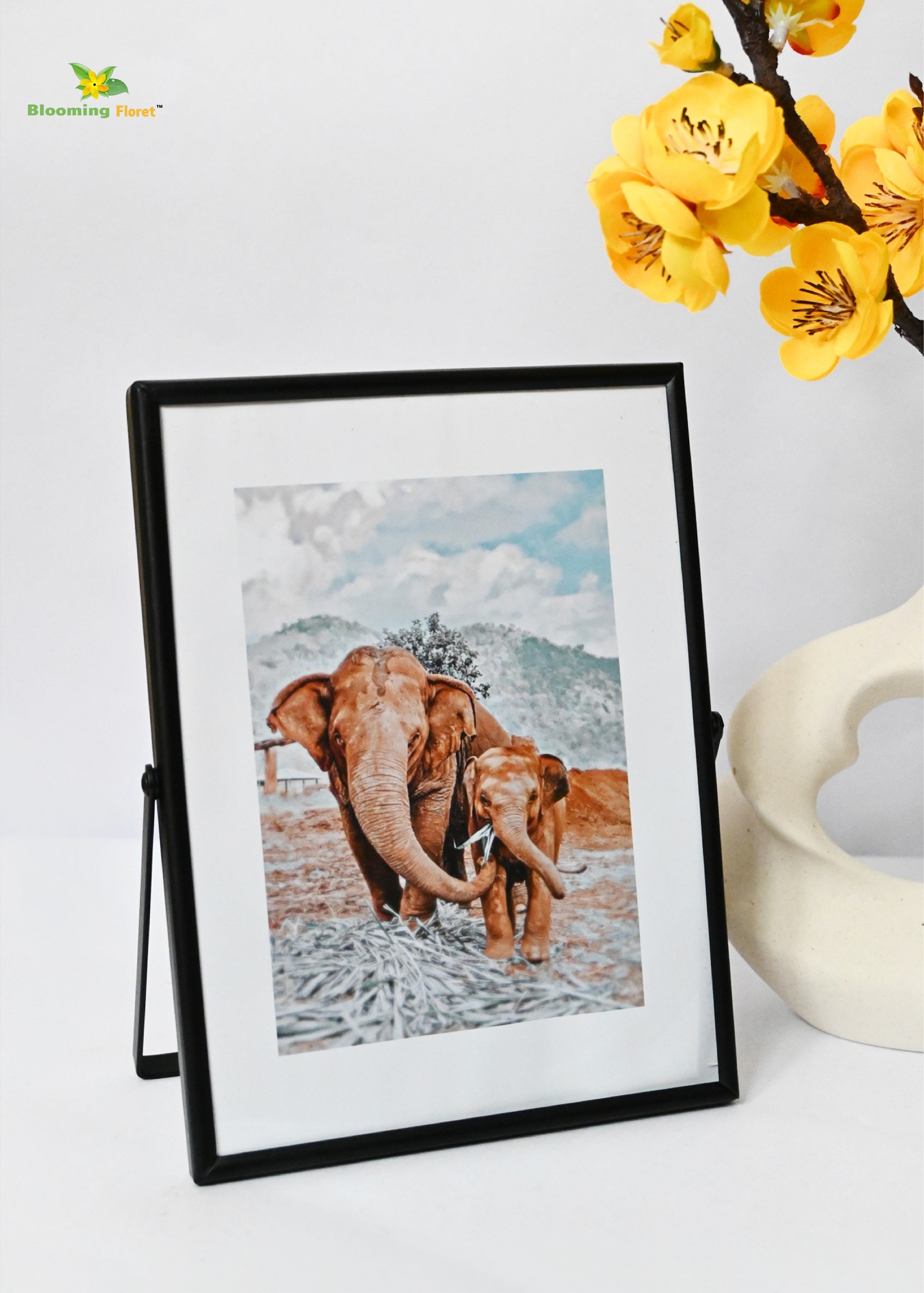 Elephant Metal Photo Frame (15.5 x 21cm)