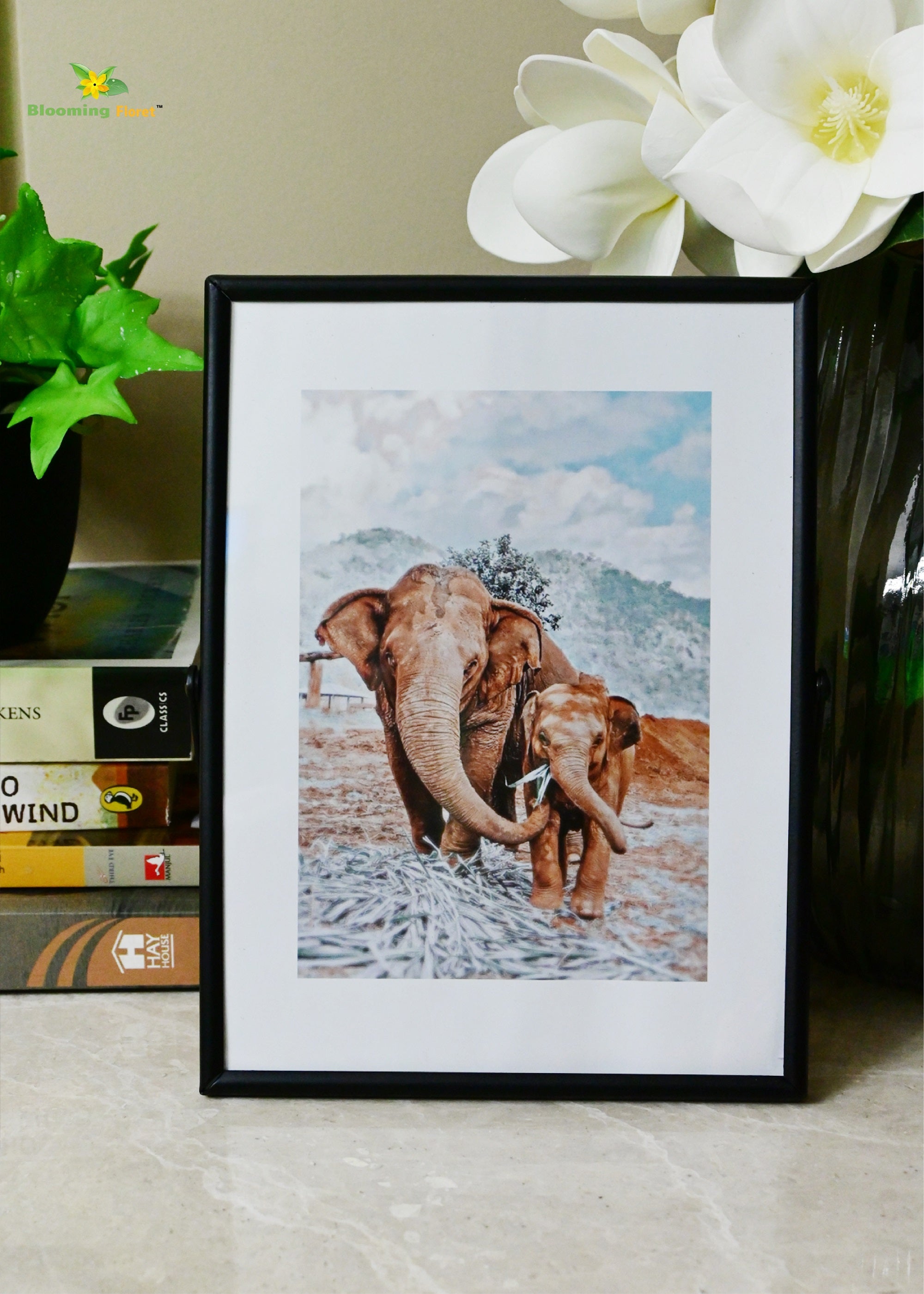 Elephant Metal Photo Frame (15.5 x 21cm)