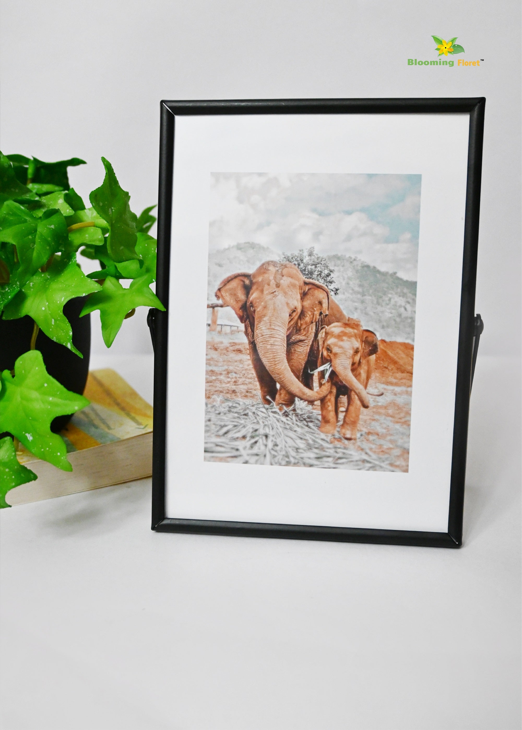 Elephant Metal Photo Frame (13 x 18cm)