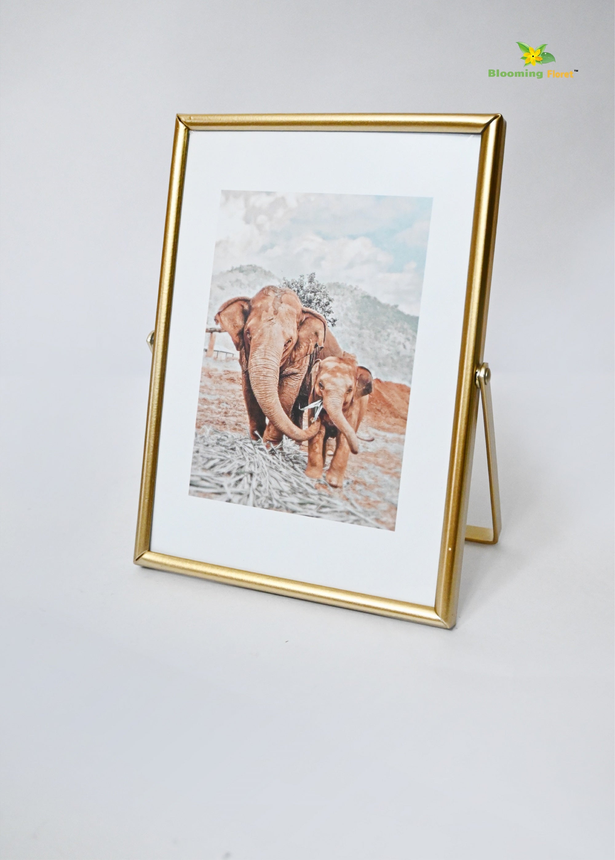 Elephant Metal Photo Frame (13.5 x 19cm)