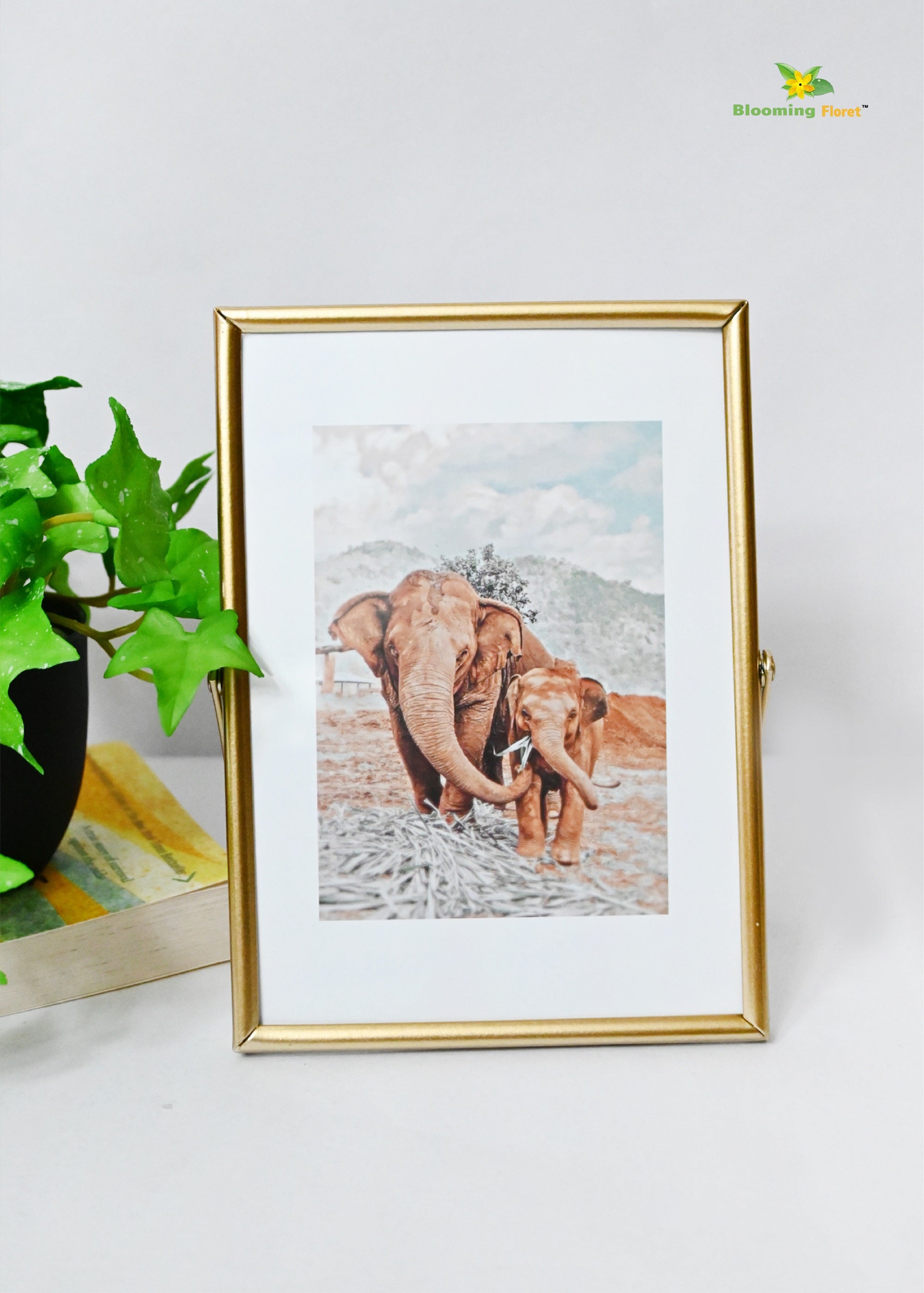 Elephant Metal Photo Frame (13.5 x 19cm)