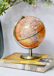 Globe on Metal Stand - Golden