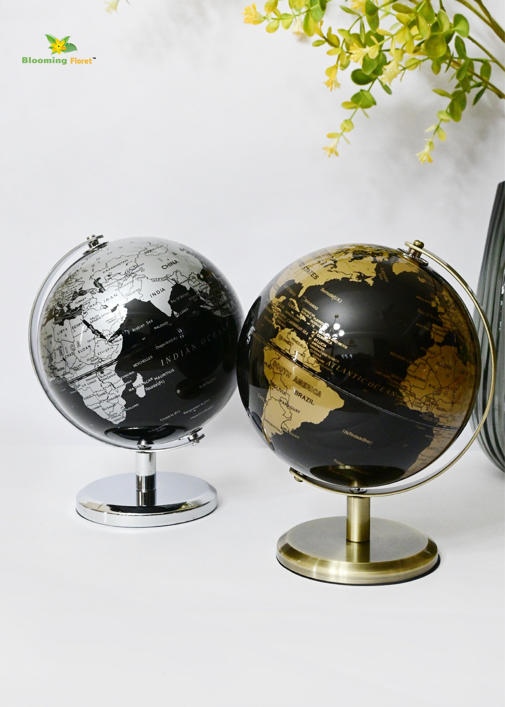 Globe on Metal Stand